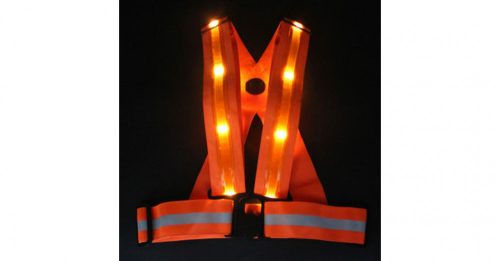 LED-es biztonsági mellény - narancssárga