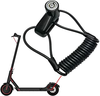 Tárcsafékzár kábellel - fekete zár - piros kábel